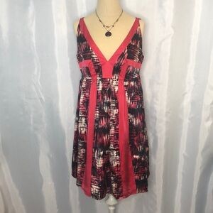 LAUNDRY By Design Sleeveless 100% Silk Abstract Print Dress Size 4